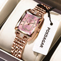 POEDAGAR Luxury Woman Watch Waterproof Date High Quality Casual Ladies Wristwatch Stainless Steel Quartz Elegant Women's Watches (Verdelle Émera