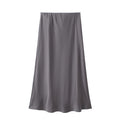 Willshela 2024 Black Satin Skirt Woman High Waist Elegant Long Skirts For Women Fashion Summer Midi Skirt Office Women's Skirts