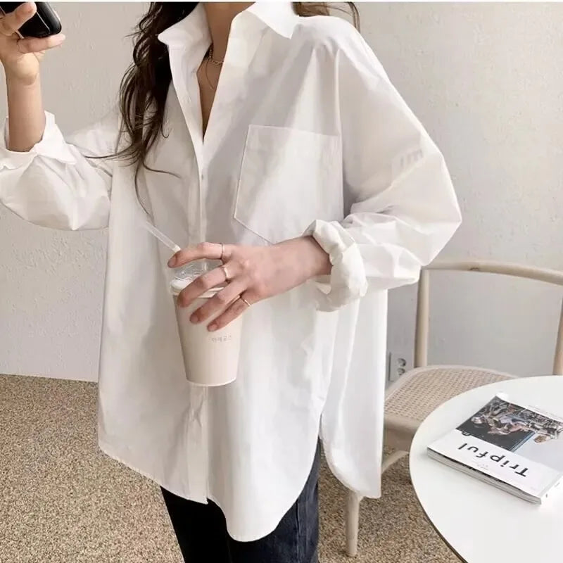 Office Lady Elegant White