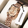 POEDAGAR Luxury Woman Watch Waterproof Date High Quality Casual Ladies Wristwatch Stainless Steel Quartz Elegant Women's Watches (Verdelle Émera