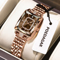 POEDAGAR Luxury Woman Watch Waterproof Date High Quality Casual Ladies Wristwatch Stainless Steel Quartz Elegant Women's Watches (Verdelle Émera
