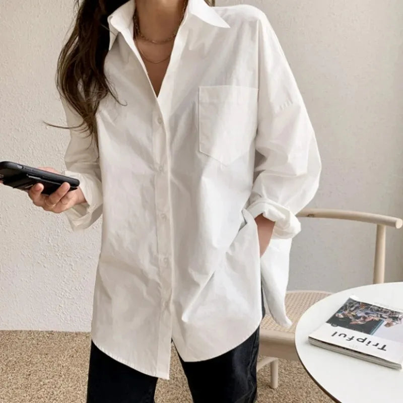 Office Lady Elegant White