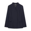 ETJ 2025 women's new fashion design three-dimensional cut high collar slim suit jacket & matching casual trousers