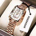 POEDAGAR Luxury Woman Watch Waterproof Date High Quality Casual Ladies Wristwatch Stainless Steel Quartz Elegant Women's Watches (Verdelle Émera