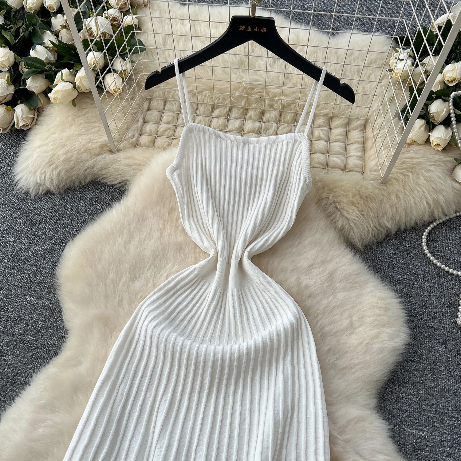 Knitted Pleated Long Dress
