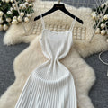 Knitted Pleated Long Dress