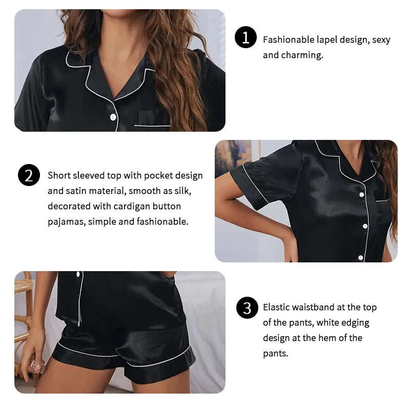 Women's Pajamas Set Satin